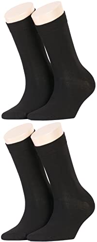 S.Oliver Classic Damen Socken 4er Pack, Größe:35-38;Farbe:black (05) von s.Oliver