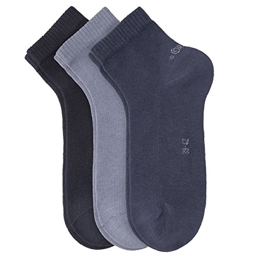 S.Oliver Unisex Quarter Socken 6er Pack, Größe:35-38;Farbe:smoked blue (75) von s.Oliver