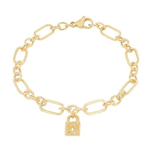 s.Oliver Armband Edelstahl Damen Armschmuck, 20 cm, Gold, Schloss, Kommt in Schmuck Geschenk Box, 2032522 von s.Oliver