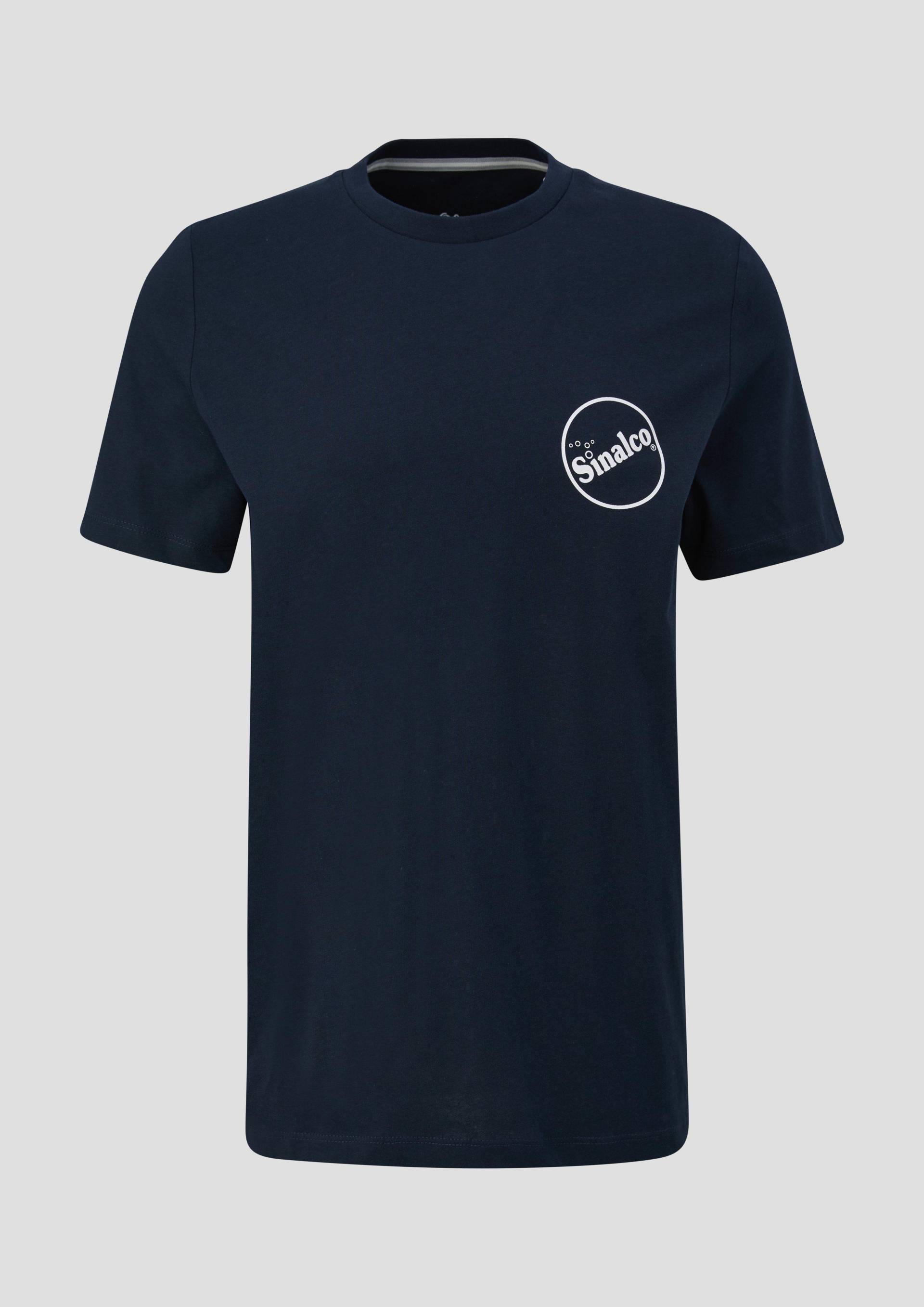 s.Oliver - Baumwoll-T-Shirt mit Crew Neck und Sinalco®-Print, Herren, blau von s.Oliver