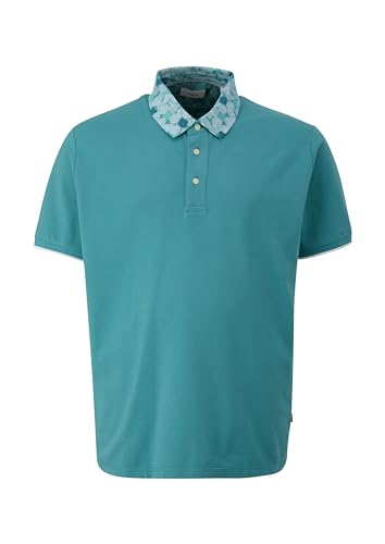 s.Oliver Big Size Herren 2148695 Poloshirt mit Kontrastkragen, Petrol 6565, 4XL von s.Oliver