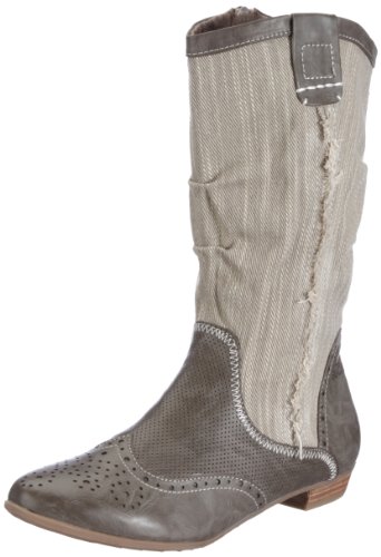 s.Oliver Casual 5-5-25300-28, Damen Stiefel, Grün (Khaki/Beige 717), EU 36 von s.Oliver