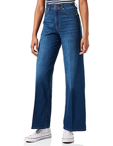 s.Oliver Damen Jeans Culotte Suri, Regular Fit, Wide Leg, Blau, Größe 42/32L von s.Oliver