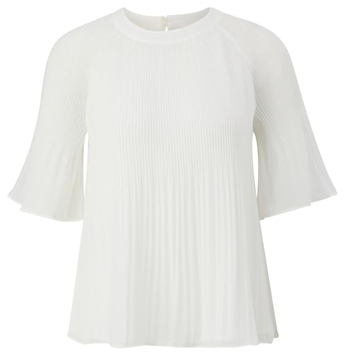 s.Oliver Damen 2142633 Bluse, 0200 Weiss, 42 von s.Oliver