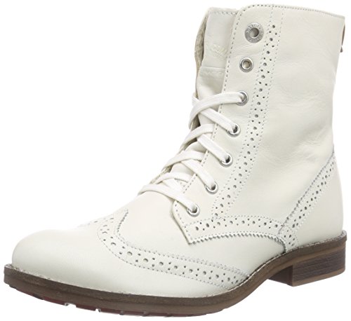 s.Oliver Damen 25224 Combat Boots, Weiß (White Uni 107), 40 von s.Oliver