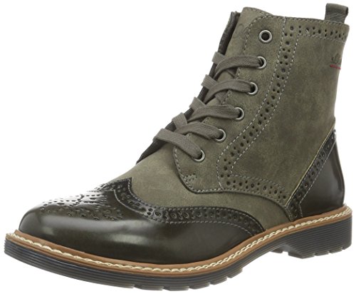 s.Oliver Damen 25465 Combat Boots, Grün (Khaki 701) von s.Oliver