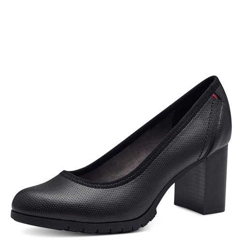 s.Oliver Damen Pumps mit Blockabsatz mit Strukturmuster, Schwarz (Black), 40 von s.Oliver