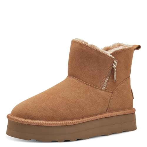 s.Oliver Damen Winterstiefel ohne Absatz aus Leder Gefüttert, Braun (Cognac), 40 EU s.Oliver Damen Winterstiefel ohne Absatz aus Leder Gefüttert, Braun (Cognac), 40 EU von s.Oliver