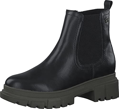 s.Oliver Damen 5-5-25405-29 Chelsea-Stiefel, Black/Olive, 40 EU von s.Oliver