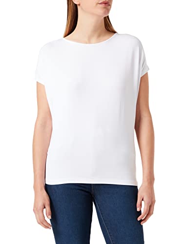 s.Oliver Damen Shirt, ärmelloses T-Shirt, Rundhalsausschnitt, Weiss, Größe S von s.Oliver