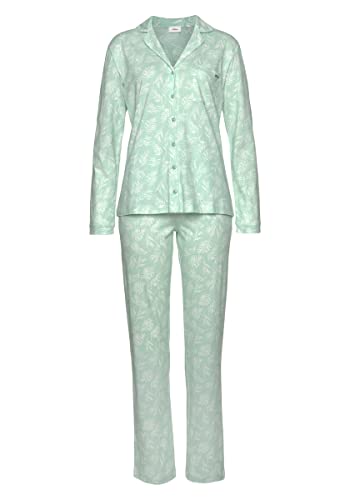 s.Oliver Damen Ak-210-47 Pyjamaset, Mint Blätterdruck, 36-38 EU von s.Oliver