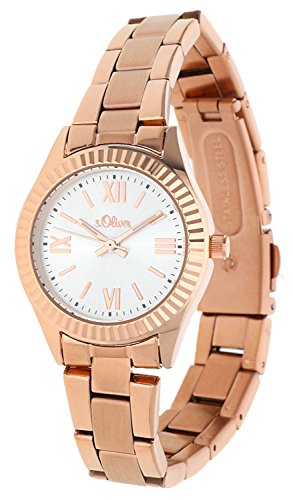 s.Oliver Damen-Armbanduhr Analog Quarz IP Rosé SO-15110-MQR von s.Oliver