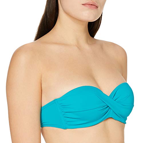 s.Oliver Damen Bügel-Bandeau-Top JPF-27 Bikinioberteil, Türkis (Türkis 30), 40C von s.Oliver