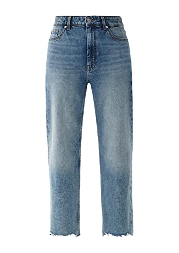 s.Oliver Damen Jeans Jeans Karolin cropped straight leg, Light Blue Denim,W 42 von s.Oliver