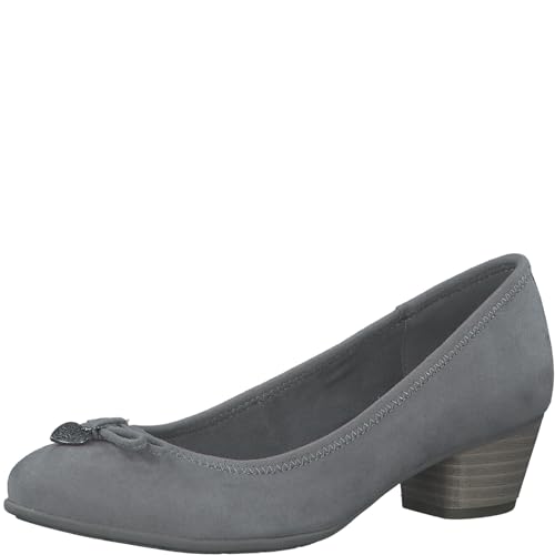 s.Oliver Damen Pumps mit Schleife Kleiner Absatz, Grau (Grey), 38 von s.Oliver