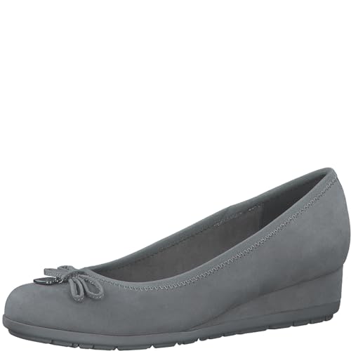 s.Oliver Damen Wedge Pumps mit Keilabsatz mit Schleife, Grau (Grey), 40 von s.Oliver