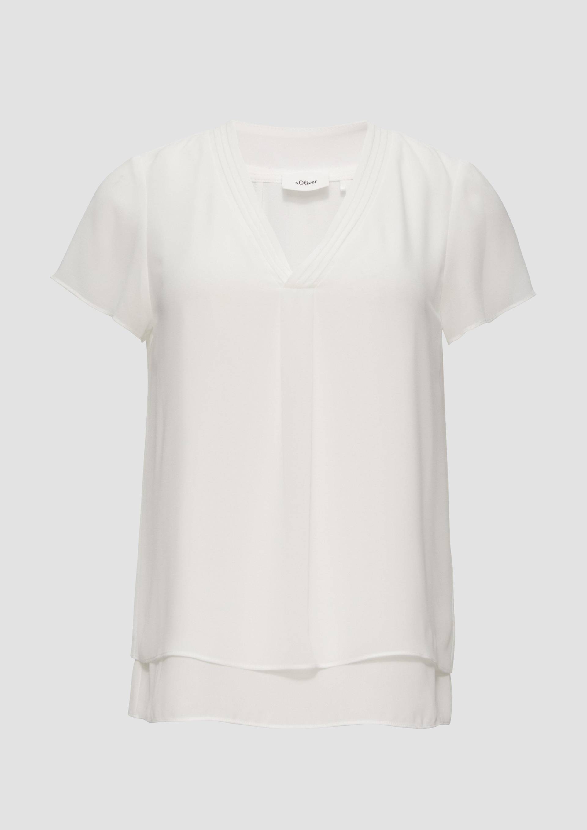 s.Oliver - Layering-Bluse aus Chiffon, Damen, creme s.Oliver - Layering-Bluse aus Chiffon, Damen, creme von s.Oliver