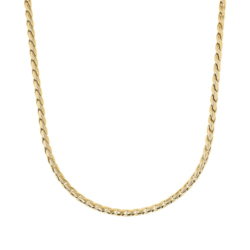 s.Oliver Halskette Edelstahl Damen Halsschmuck, 42+3 cm, Gold, Kommt in Schmuck Geschenk Box, 2035761 von s.Oliver