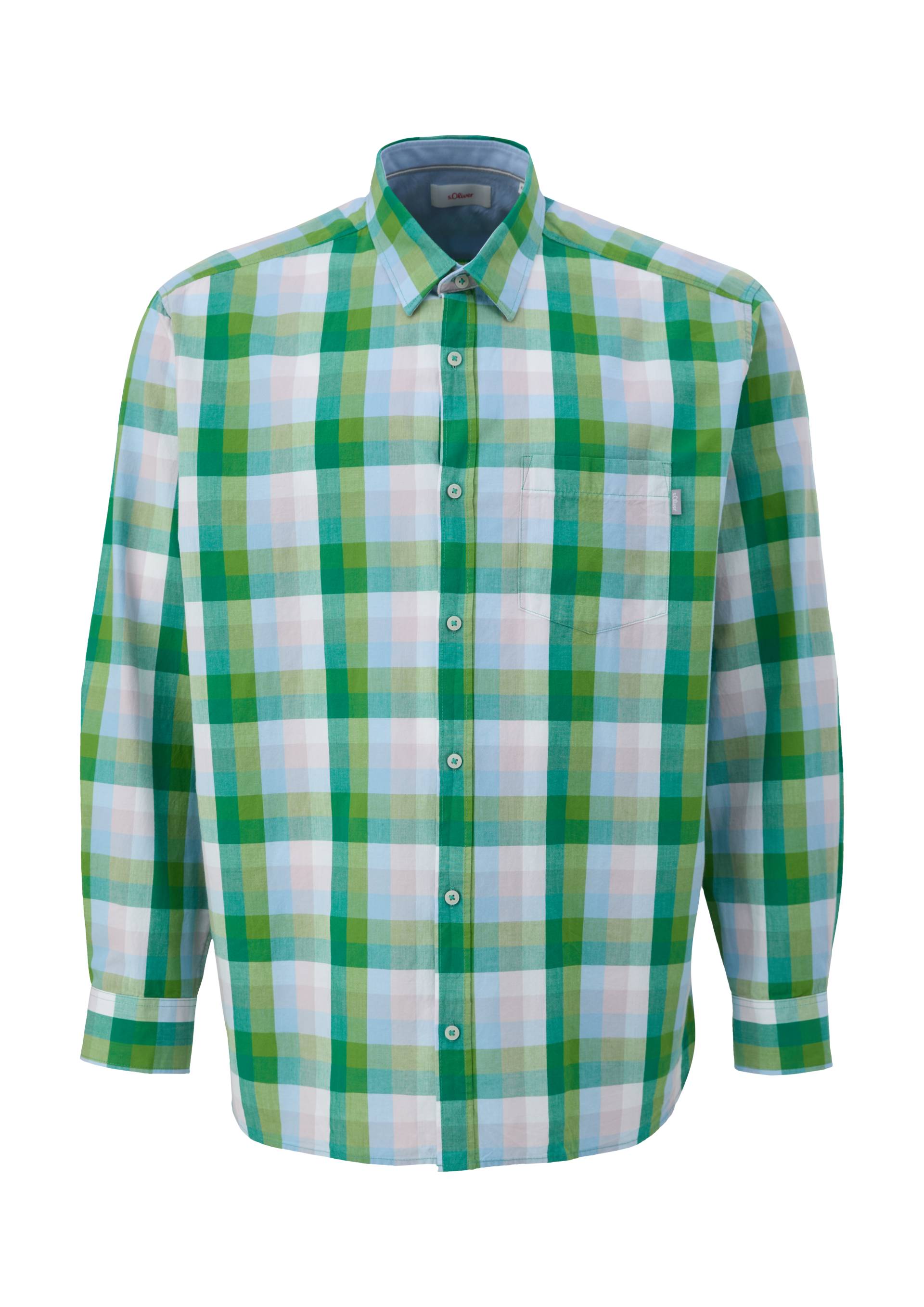 s.Oliver - Hemd mit Karomuster, Herren, grün|mehrfarbig von s.Oliver