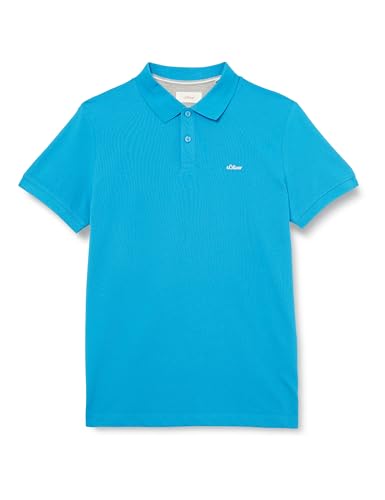 s.Oliver Herren 2143941 Poloshirt mit Logo, türkis 6290, L von s.Oliver