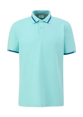 s.Oliver Herren 2143982 Poloshirt mit Kontrast Detail, türkis 6040, XL von s.Oliver