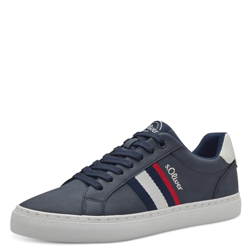 s.Oliver Herren Sneaker flach zum Schnüren Freizeit, Blau (Navy), 40 von s.Oliver