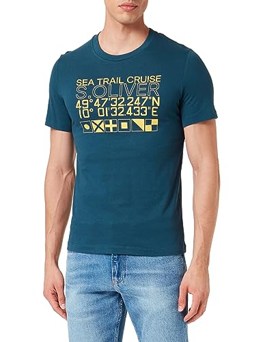 s.Oliver Herren T-Shirt Kurzarm Blue Green M von s.Oliver