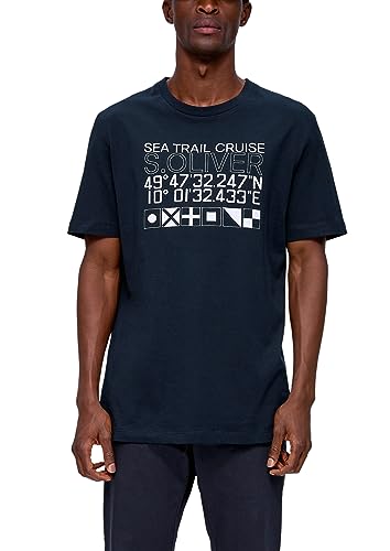 s.Oliver Herren T-Shirt Kurzarm Blue XL von s.Oliver