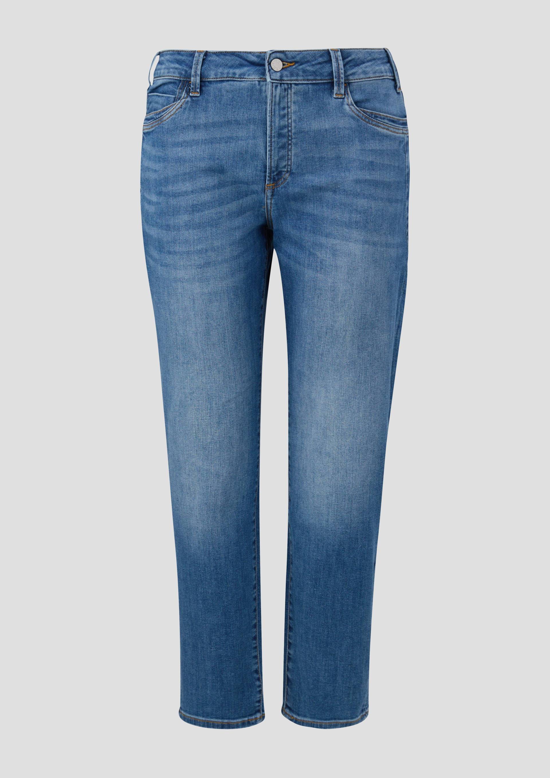 s.Oliver - Jeans / Curvy Fit / Mid Rise / Semi Wide Leg, Damen, blau von s.Oliver