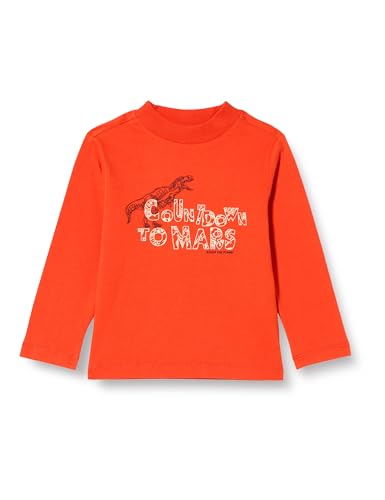 s.Oliver Jungen Langarmshirt mit Motiv Print, Orange 2506, 128-134 von s.Oliver