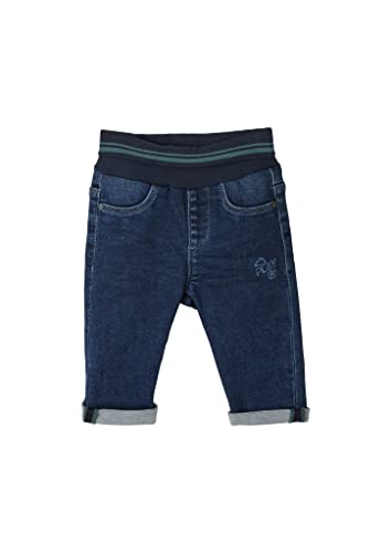 s.Oliver Junior Baby Girls Jeans mit Umschlagbund und Herz Muster, Dark Blue, 68 von s.Oliver