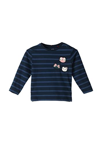 s.Oliver Junior Baby Girls Langarmshirt gestreift, Dark Blue, 62 von s.Oliver