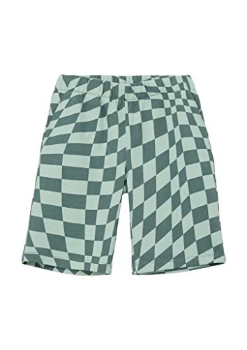 s.Oliver Junior Boy's 2130543 Sweatshort mit Allover Print, türkis 60A4, L von s.Oliver