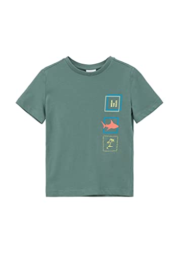 s.Oliver Junior Boy's 2130684 T-Shirt, Kurzarm, blau 6714, 92/98 von s.Oliver