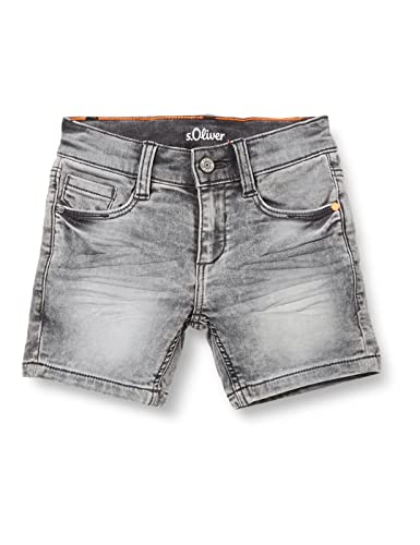 s.Oliver Junior Boy's Jeans-Short, Brad Slim Fit, Grey/Black, 134/SLIM von s.Oliver