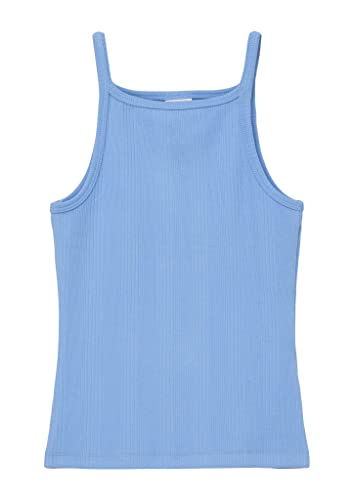 s.Oliver Junior Girls 2130465 Top mit Rippstruktur, blau 5334, 140 von s.Oliver