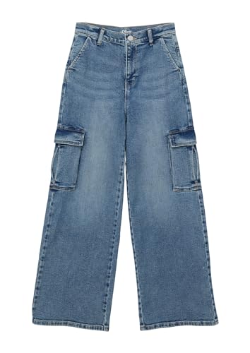 s.Oliver Junior Mädchen 2140081 Jeans, Loose Fit, Wide Leg, blau 54Z2, 176 von s.Oliver