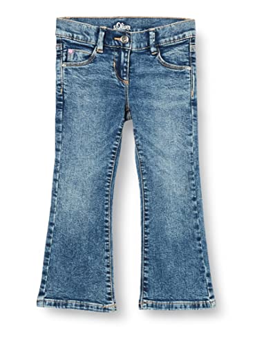 s.Oliver Junior Mädchen Hose lang Betsy Flare Jeans, Blue Stretched Denim, 116 Slim von s.Oliver