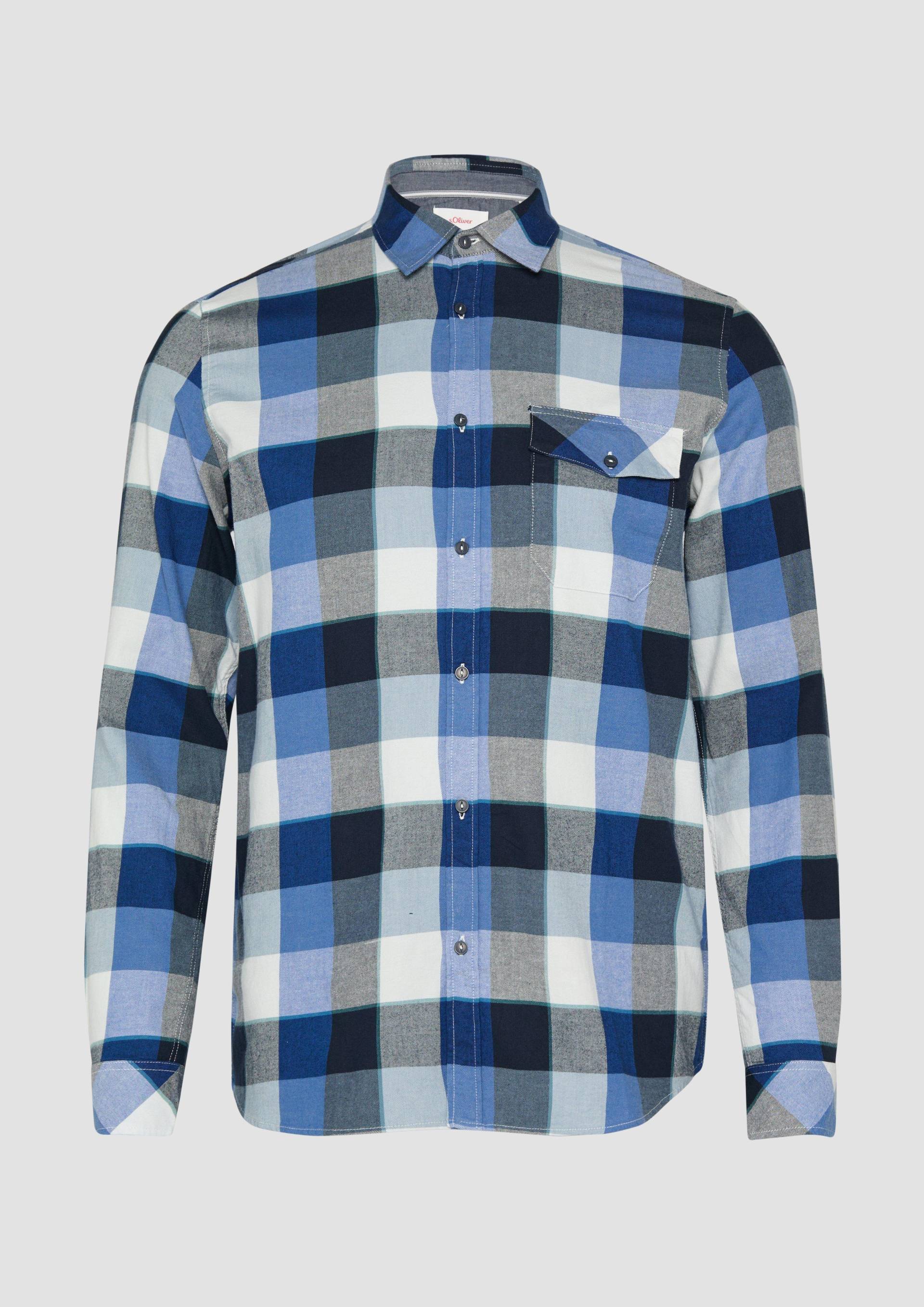 s.Oliver - Regular Fit: Kariertes Flanellhemd mit Brusttasche, Herren, blau s.Oliver - Regular Fit: Kariertes Flanellhemd mit Brusttasche, Herren, blau von s.Oliver