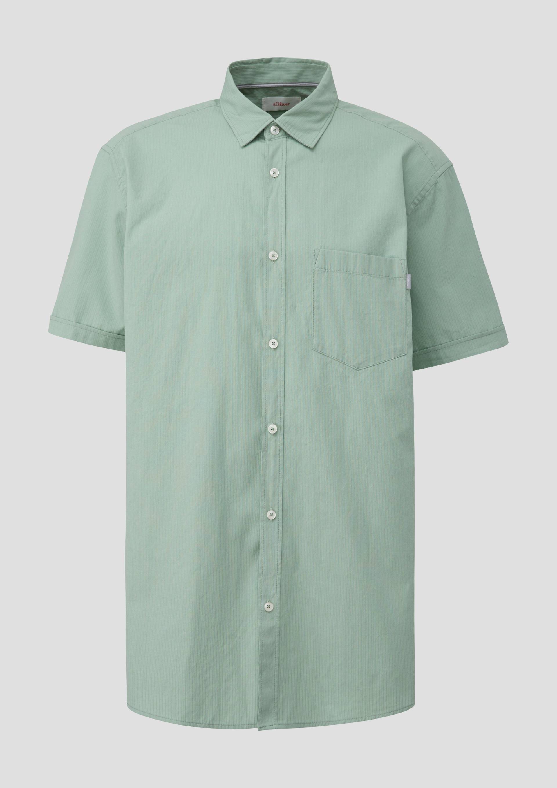 s.Oliver - Kurzarmhemd mit Button-Down-Kragen, Herren, grün von s.Oliver