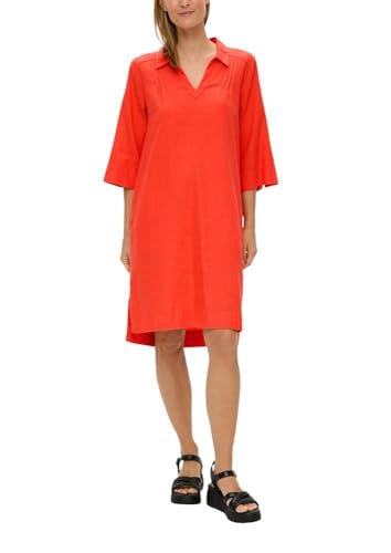 s.Oliver Damen 2144581 Leinen Kleid Relaxed Fit, orange 2590, 38 von s.Oliver