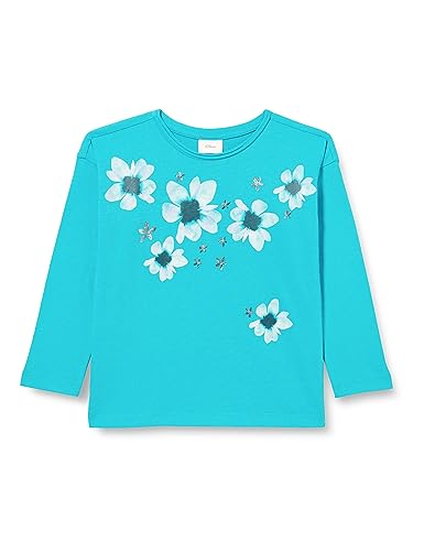 s.Oliver Mädchen 2133759 Langarmshirt, Blue Green, 116-122 von s.Oliver