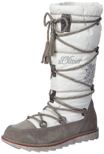 s.Oliver Mädchen Casual Schneestiefel, Weiß (White Comb 110) von s.Oliver