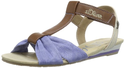 s.Oliver Mädchen Casual T-Spange, Violett (Nut/Blue 478), 35 von s.Oliver