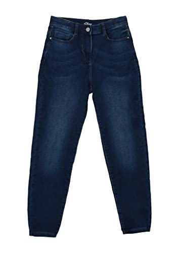 s.Oliver Mädchen Jeans, Jeans MOM Fit, Blau, 164 Slim EU von s.Oliver