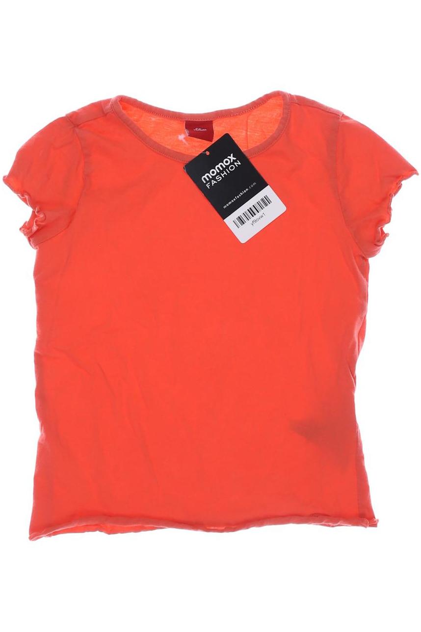 s.Oliver Damen T-Shirt, orange, Gr. 104 von s.Oliver