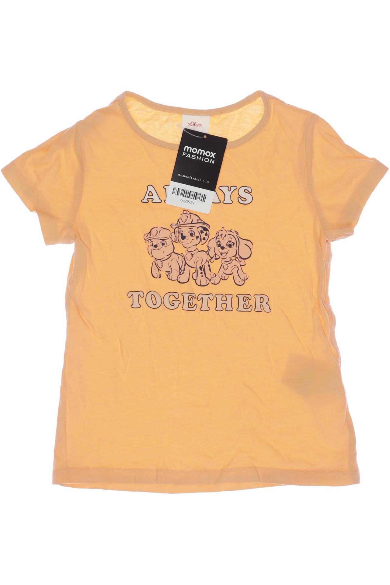 s.Oliver Damen T-Shirt, orange, Gr. 116 von s.Oliver