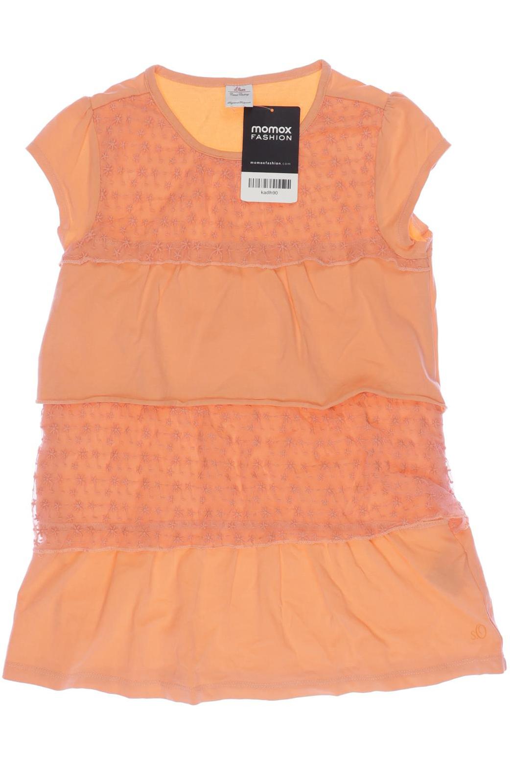 s.Oliver Damen T-Shirt, orange, Gr. 128 von s.Oliver