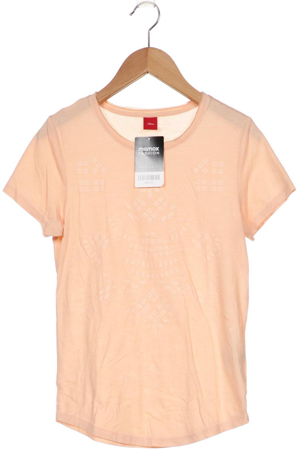 s.Oliver Damen T-Shirt, orange, Gr. 164 von s.Oliver