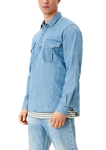 s.Oliver Men's 130.10.202.11.120.2109898 Shirt, blau, L von s.Oliver